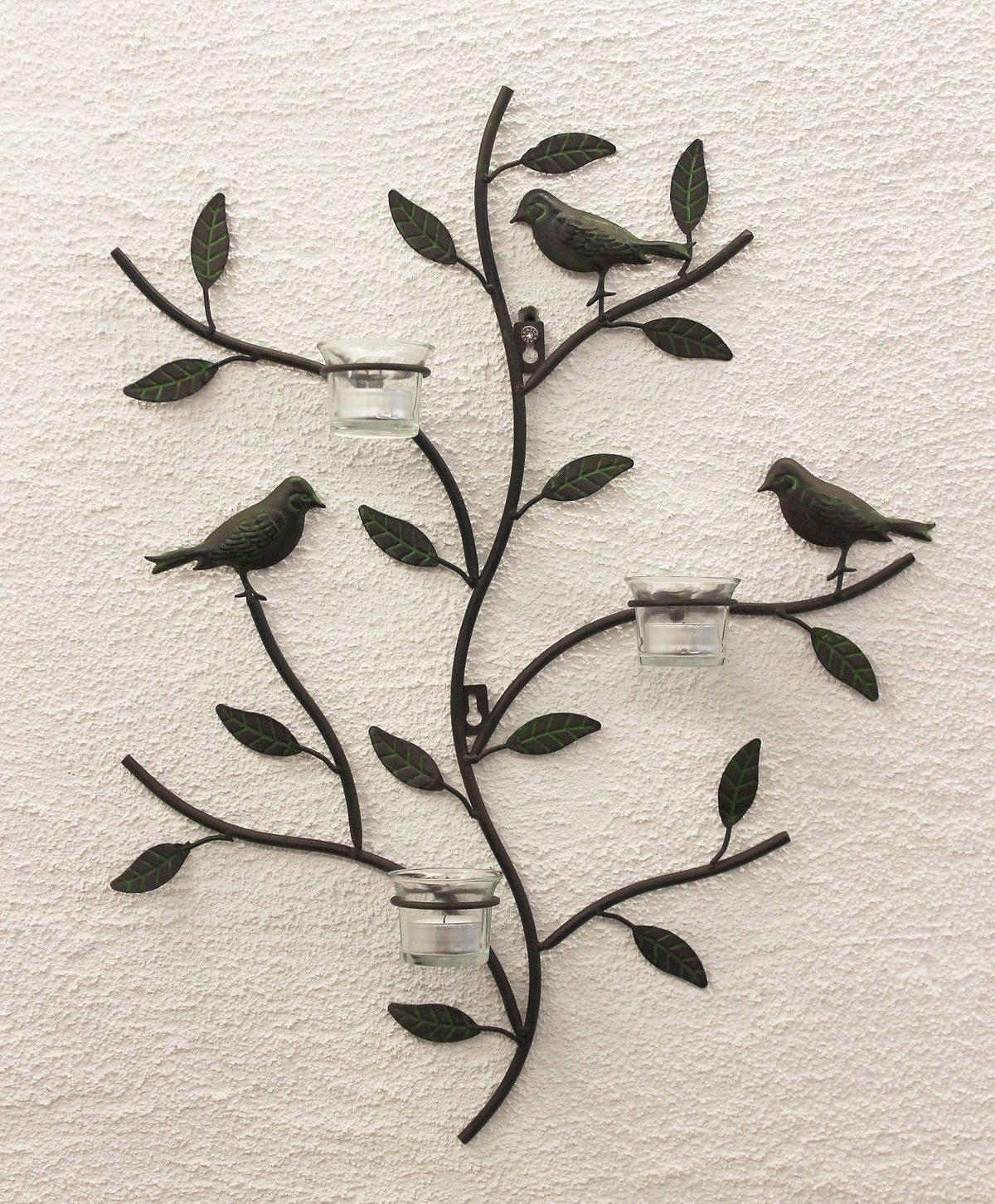 WANDTEELICHALTER Teelichthalter aus Metall 57cm - Braun, Metall (57cm) - DanDiBo