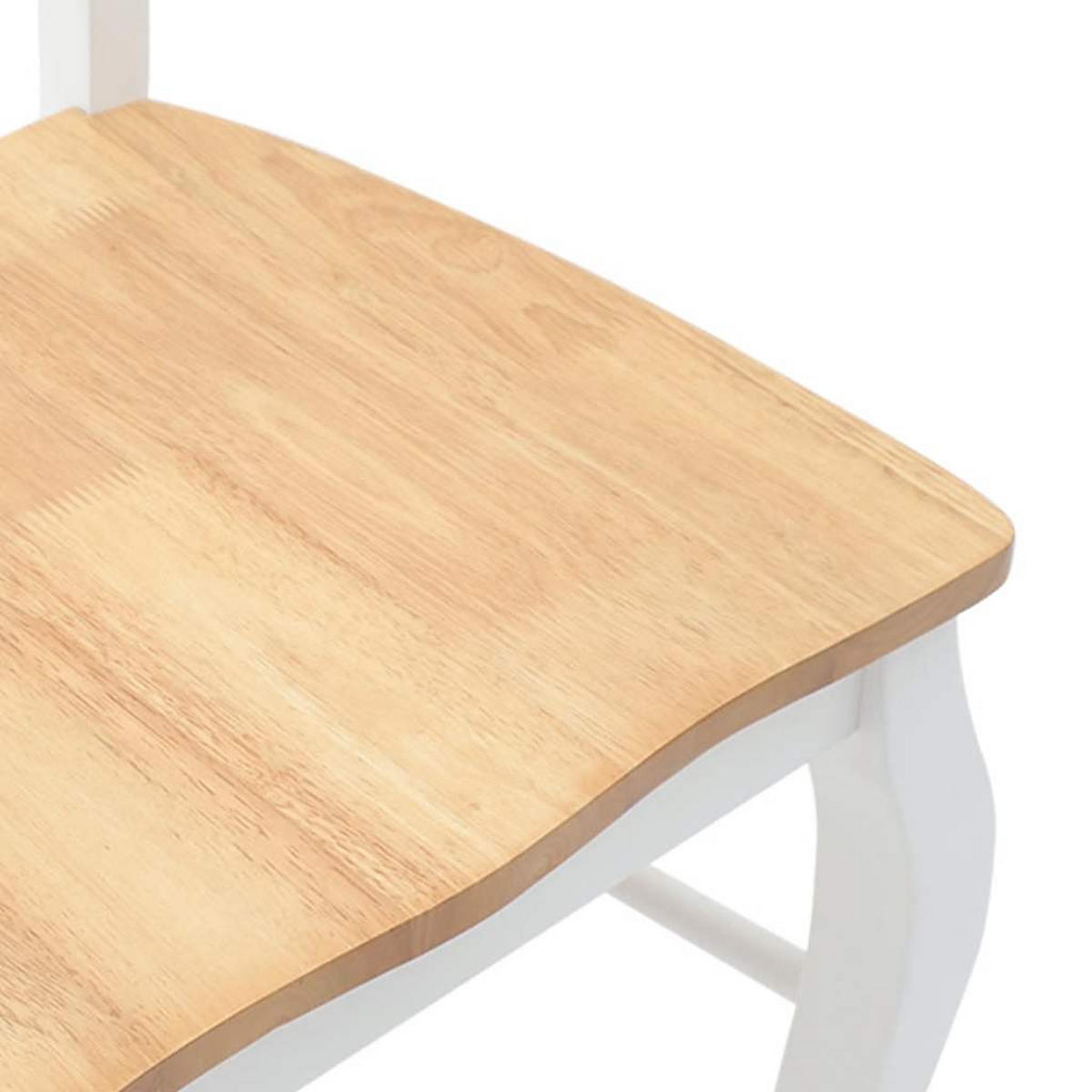 ESSZIMMERSTÜHLE Resz 2er-Set Weiß-Hellbraun - Hellbraun, Holz (48/99/53.5cm) - DELUKE