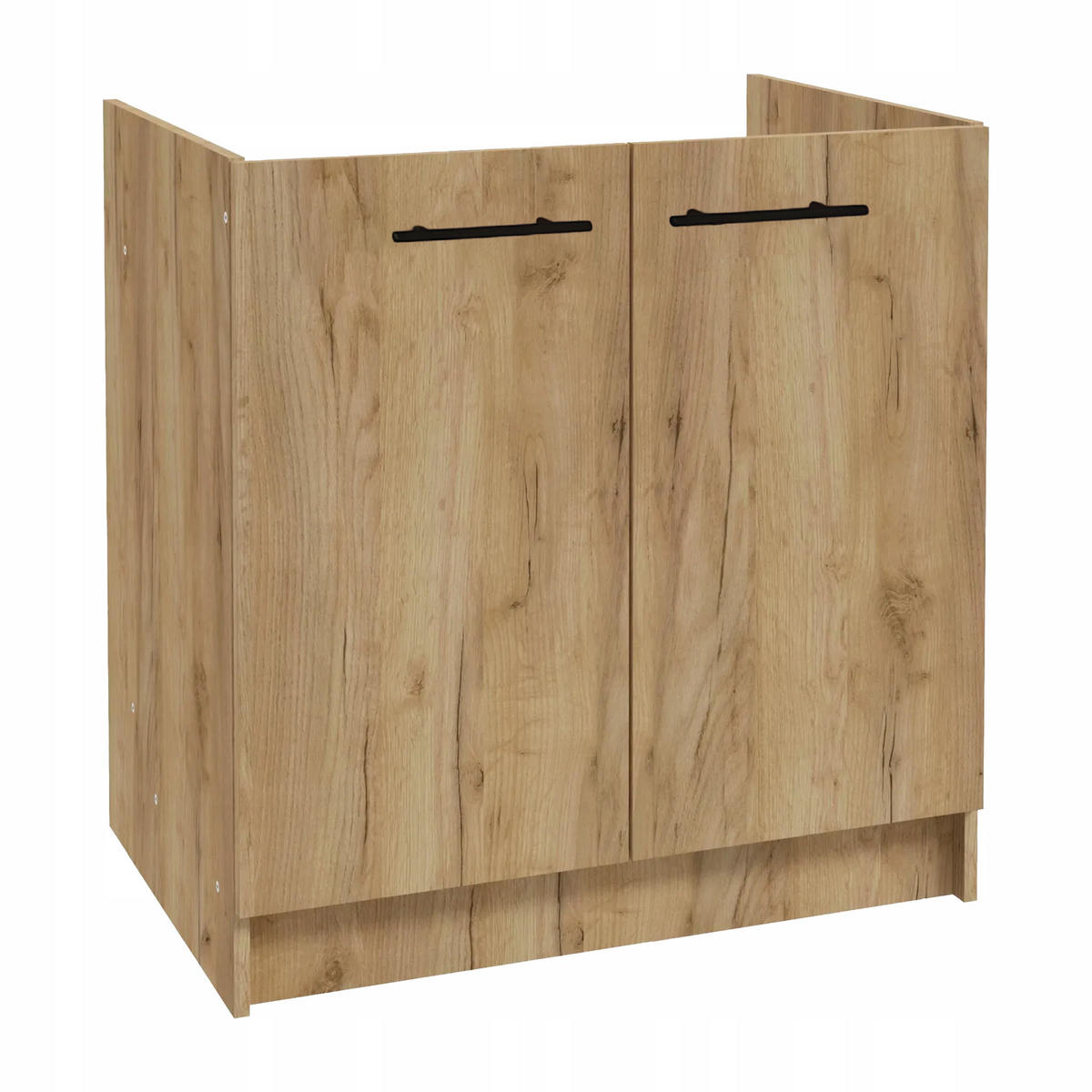 SPÜLUNTERSCHRANK 80cm mit Spüle Eichenfarbe - Eichefarben, Holzwerkstoff (80/82/50cm) - Stamar