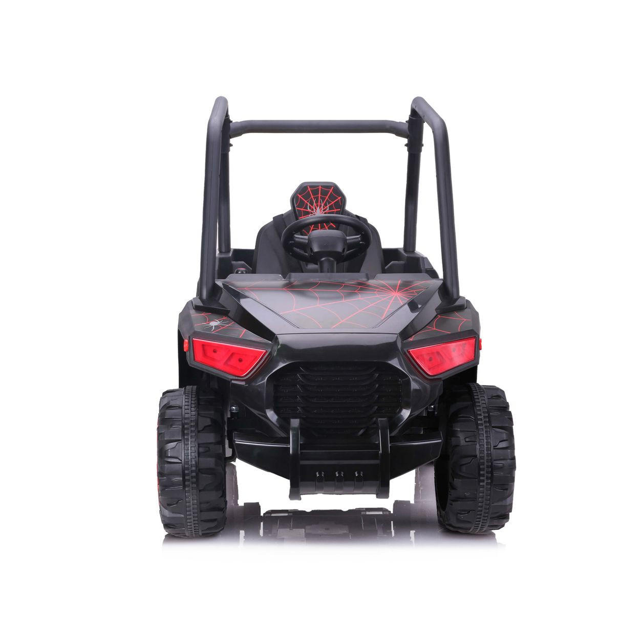 KINDERELEKTROAUTO Spider SUV schwarz Radio, Fernbedienung, Stoßdämpfer, Gurt - Schwarz, Kunststoff (118/69/86cm) - Chipolino
