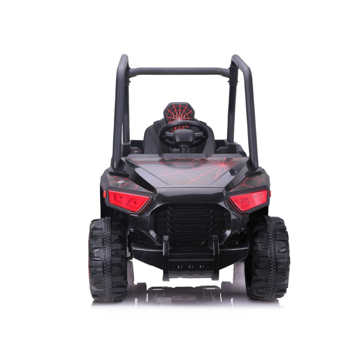 KINDERELEKTROAUTO Spider SUV schwarz Radio, Fernbedienung, Stoßdämpfer, Gurt - Schwarz, Kunststoff (118/69/86cm) - Chipolino