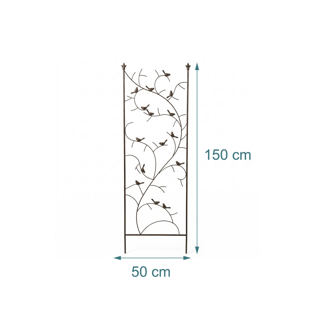 RANKGITTER Braun Stahl pulverbeschichtet 150x50 cm - Braun, Metall (50/150/1cm) - Relaxdays