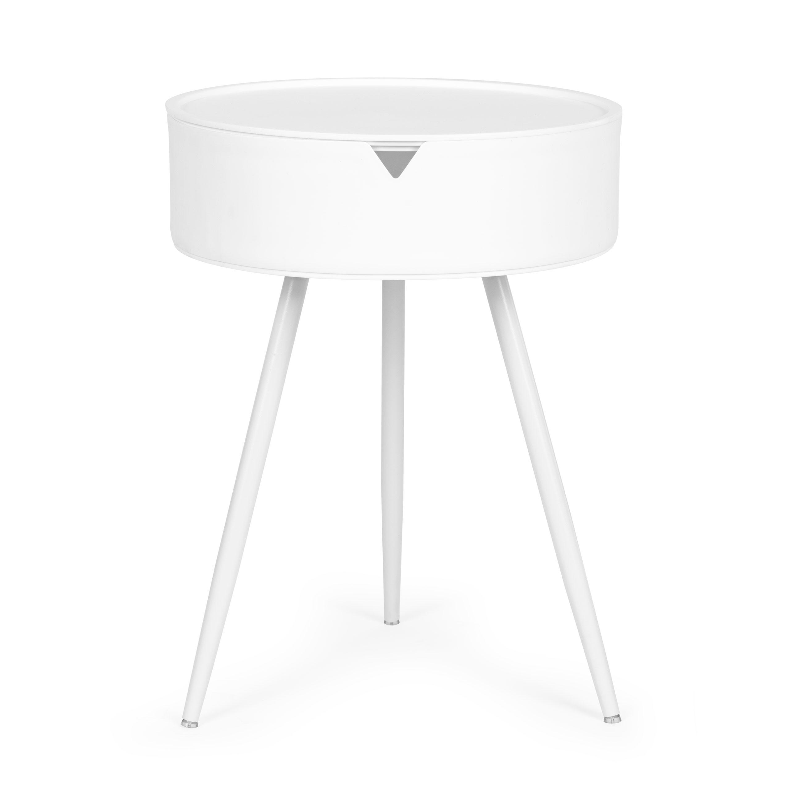 BEISTELLTISCH NILO Weiß - Weiß, Kunststoff/Metall (40.5/40.5/54cm) - Mat-Haus
