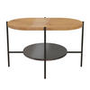 COUCHTISCH Arena Eiche, Schwarz, Oval - Eichefarben/Schwarz, Holzwerkstoff/Metall (50/80/50cm) - Dancan