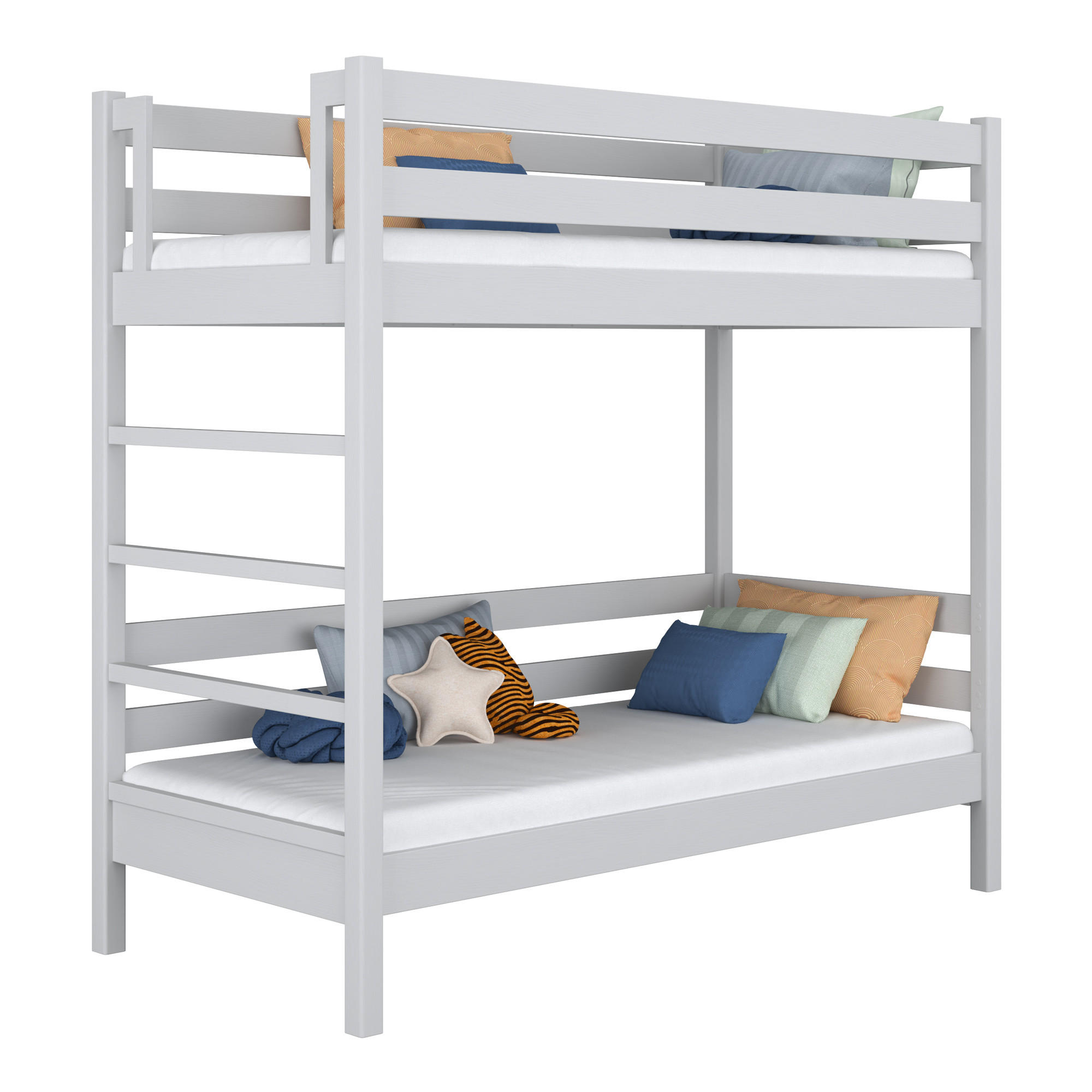 N-Wood Etagenbett Grau 80x200 cm