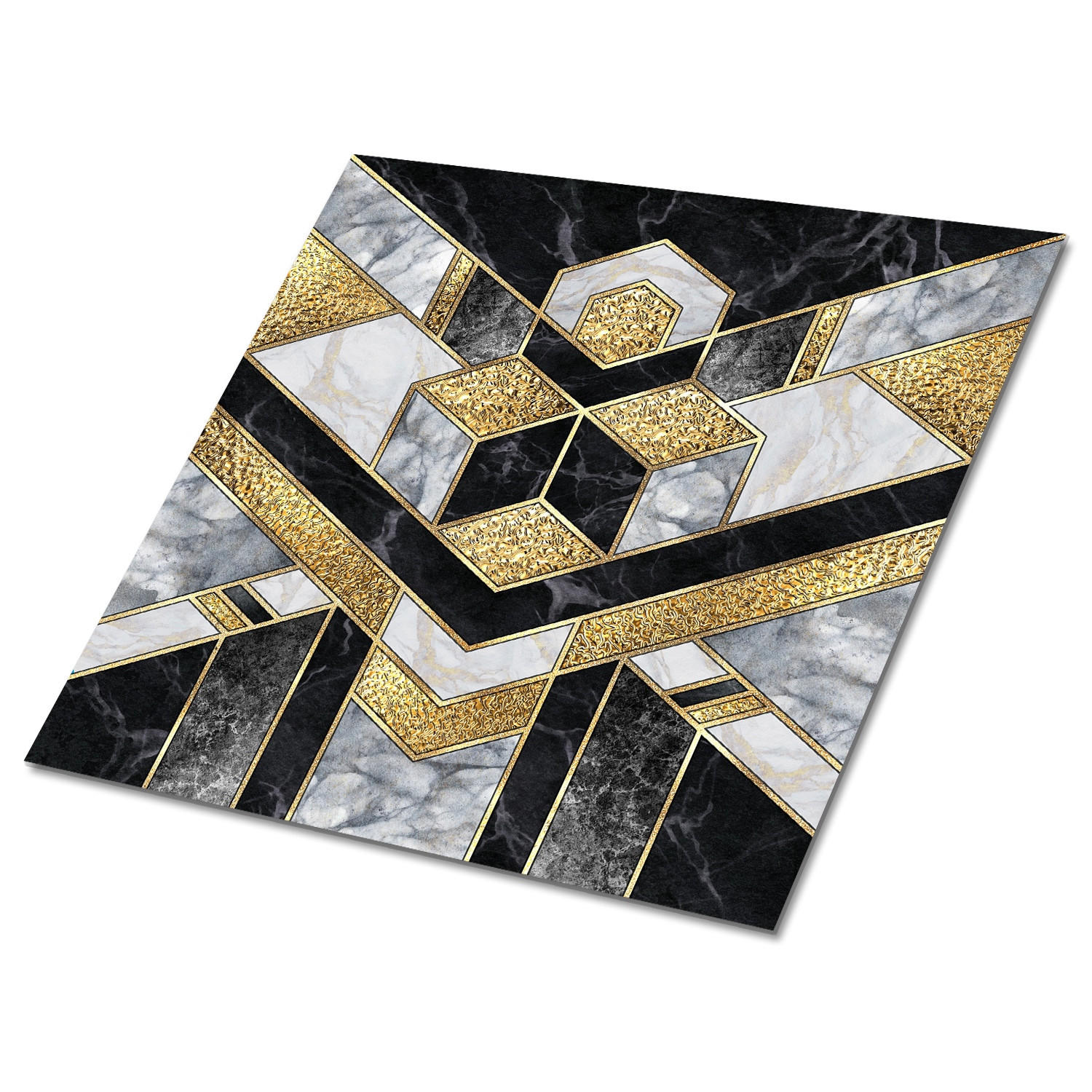 TULUP SAMOLEPICÍ OBKLADY NA STĚNU 9 ks 30x30 cm Geometrická iluze