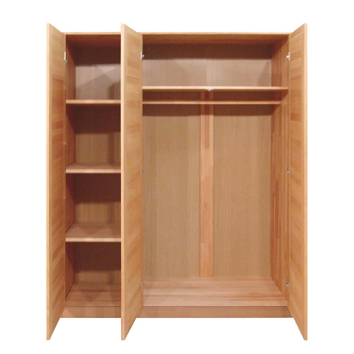 DREHTÜRENSCHRANK - Massivholz - Braun - Kernbuche, Holz/Holzwerkstoff (152/206/61cm) - home24