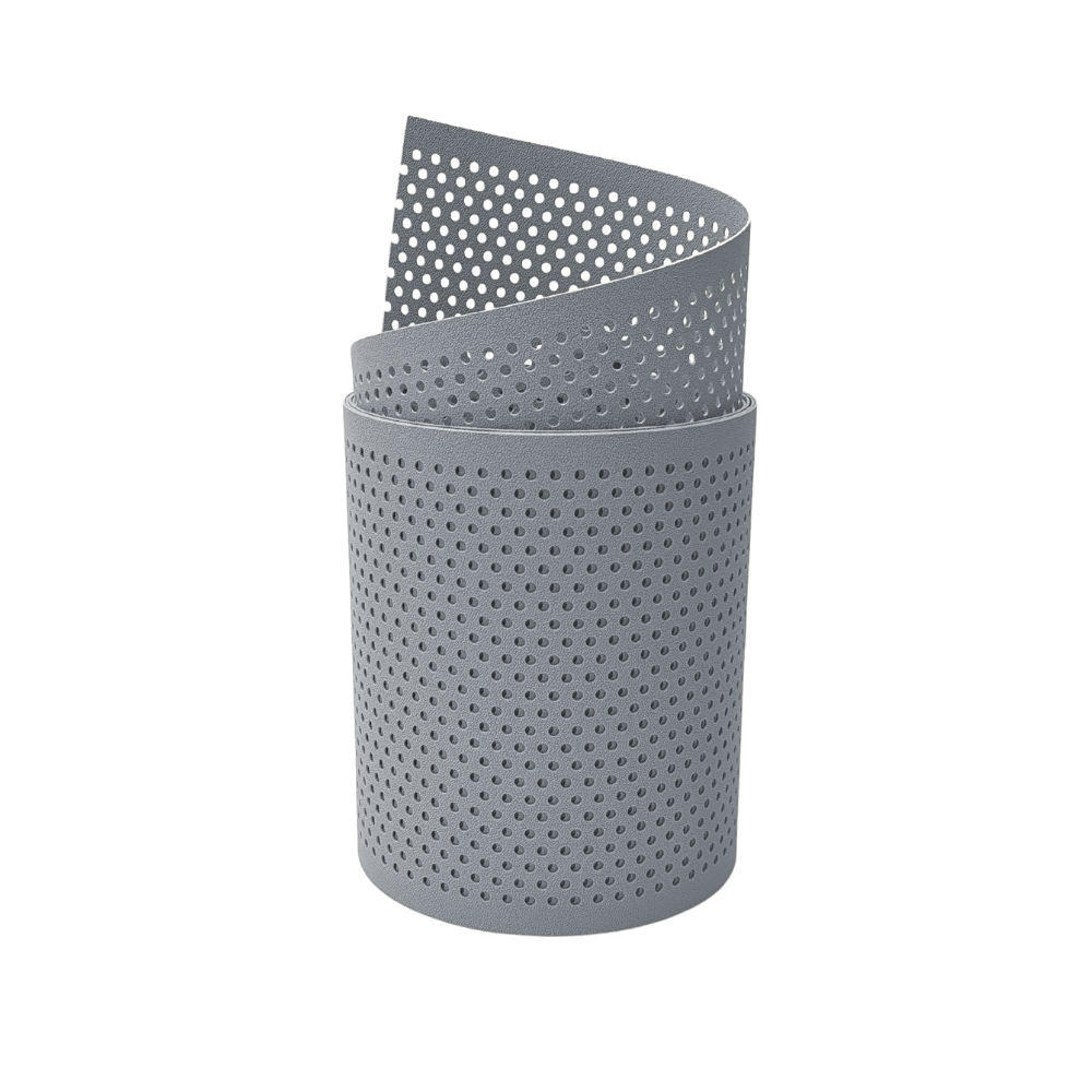 SICHTSCHUTZSTREIFEN PP Premium Gelocht 20 Prozent Streifen Fenstergrau 2,55m - Grau, Kunststoff (255/19cm) - ZAUN|ZU