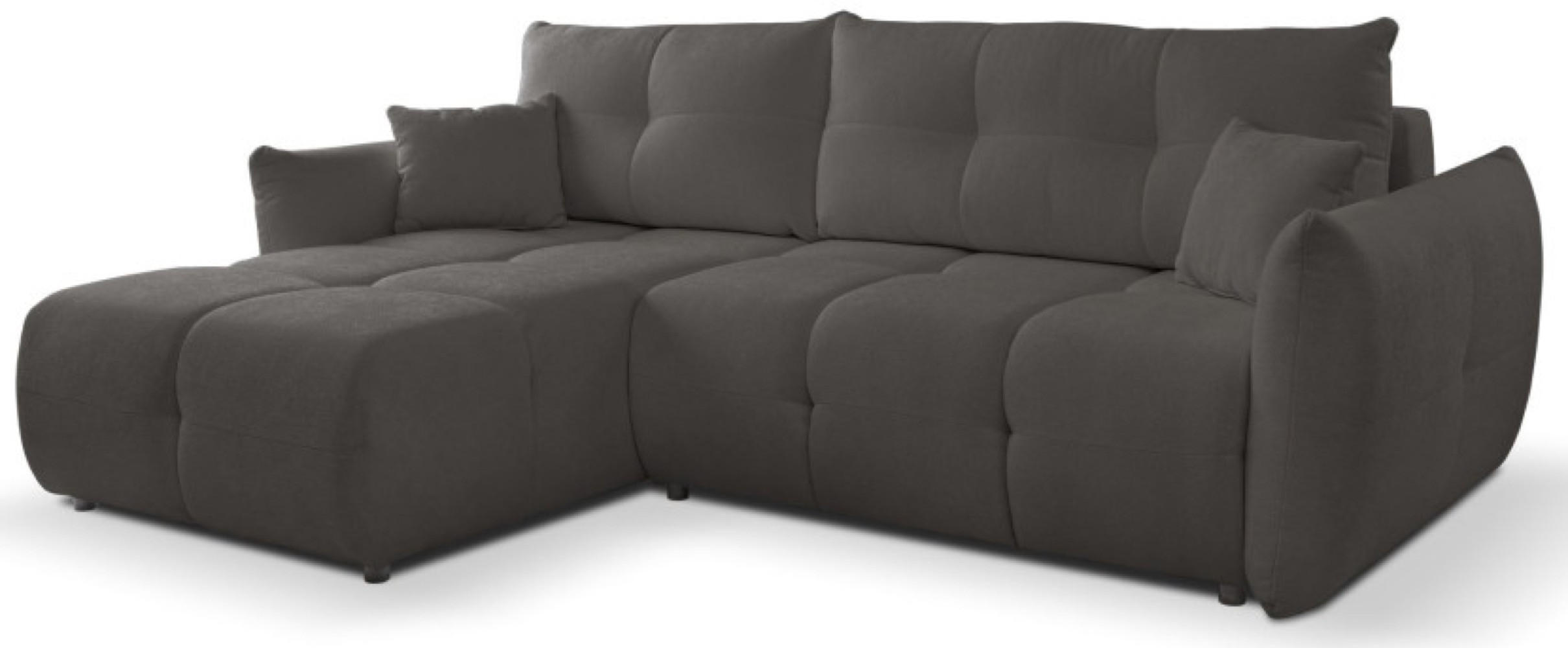 ECKSOFA Grafit BOSE Mit Schlaffunktion Links - Graphitfarben, Textil (257/177cm) - Sepro Meble