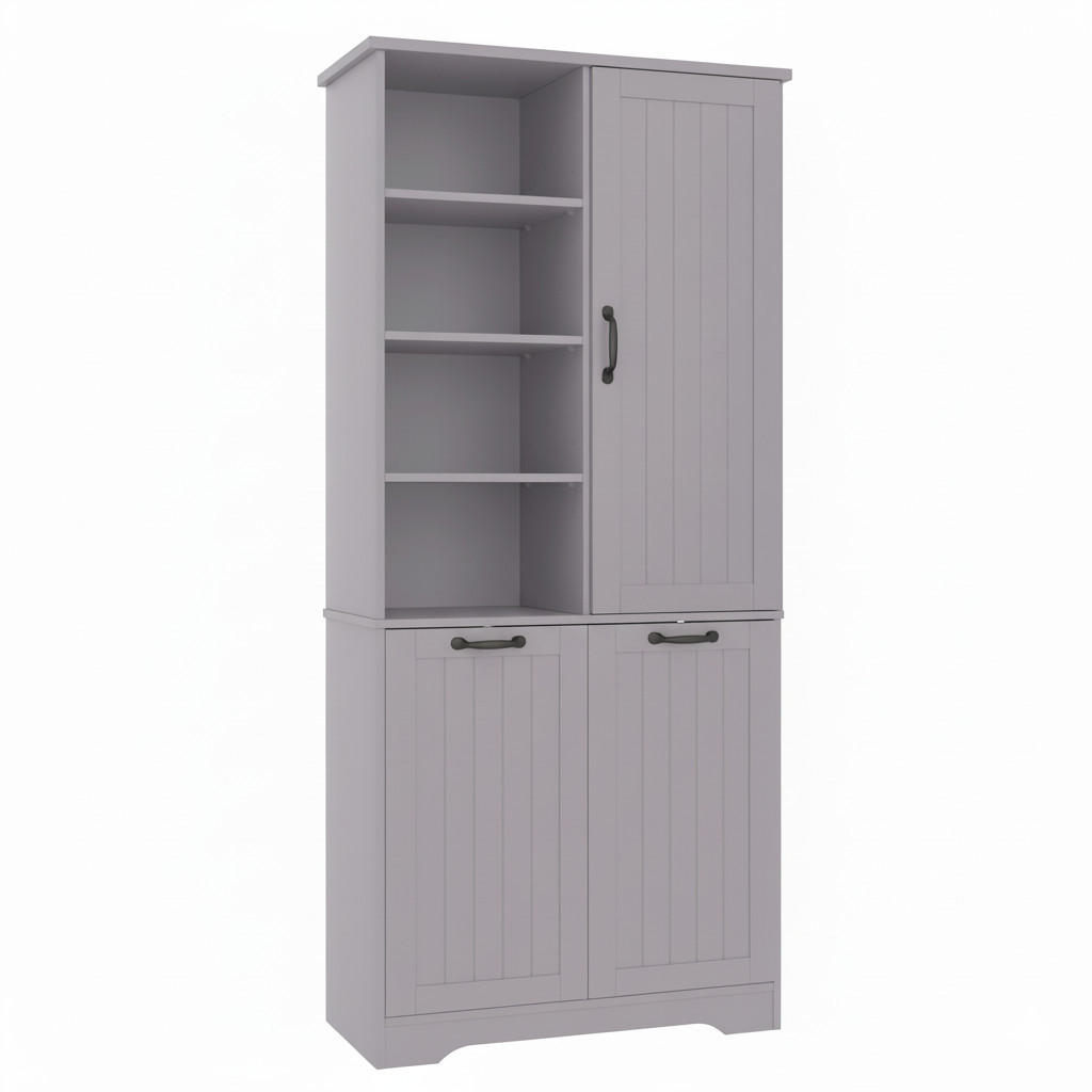 Urban Meuble Hochschrank Grau 78x173x35 cm