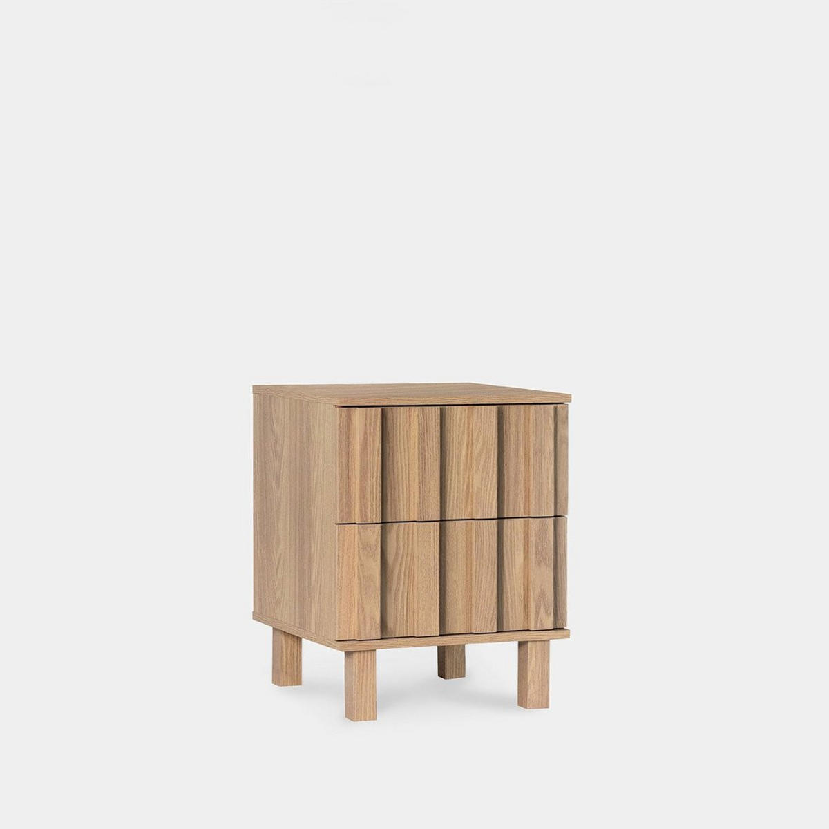 NACHTTISCH 2 SCHUBLADEN Otto Natürlich 42 cm x 54 cm - Naturfarben, Holzwerkstoff (42/54/40cm)