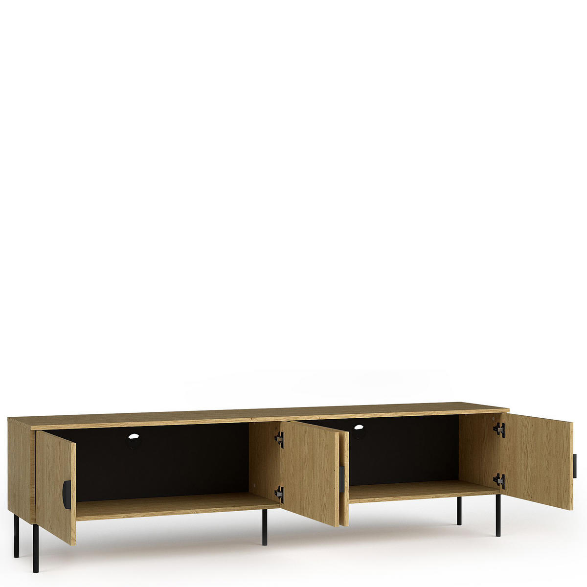 TV-LOWBOARD VIDIS Holzstruktur - Eichefarben, Holzwerkstoff (200/54/40cm) - KONSIMO®