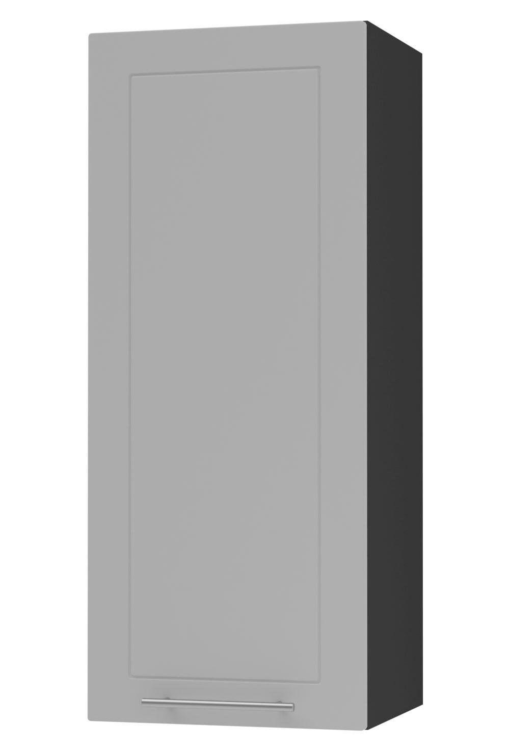 KÜCHENHÄNGESCHRANK Kvantum W4/40 Dust Grey Matt / Schwarz Matt 40 / 32,5 / 96cm - Schwarz/Grau, Holz/Holzwerkstoff (40/96/32.5cm) - Feldmann-Wohnen