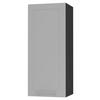 KÜCHENHÄNGESCHRANK Kvantum W4/40 Dust Grey Matt / Schwarz Matt 40 / 32,5 / 96cm - Schwarz/Grau, Holz/Holzwerkstoff (40/96/32.5cm) - Feldmann-Wohnen