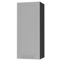 KÜCHENHÄNGESCHRANK Kvantum W4/40 Dust Grey Matt / Schwarz Matt 40 / 32,5 / 96cm - Schwarz/Grau, Holz/Holzwerkstoff (40/96/32.5cm) - Feldmann-Wohnen