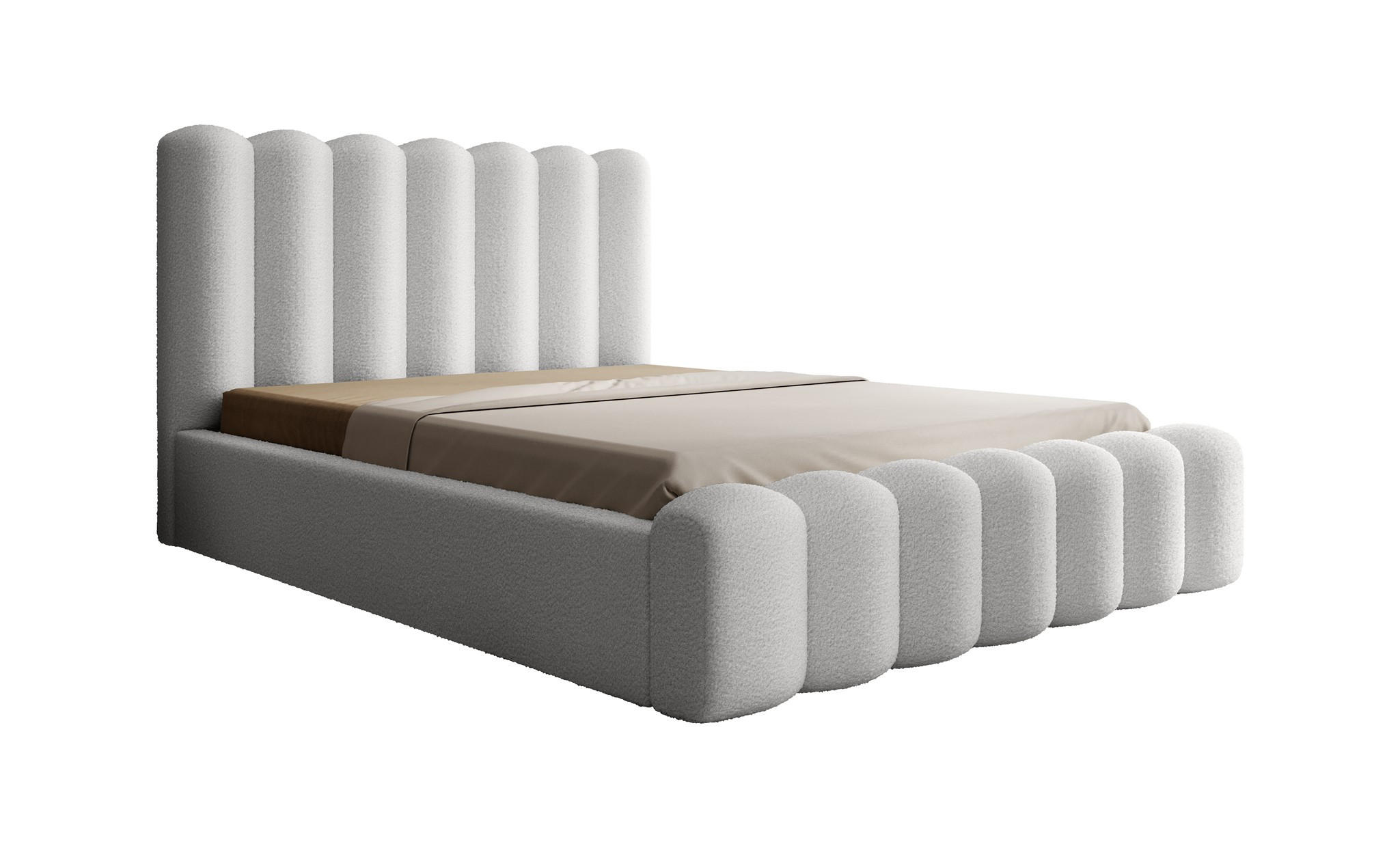 POLSTERBETT Macon In Euphoria - Weiß, Holzwerkstoff/Textil (140/200cm) - Fun Möbel