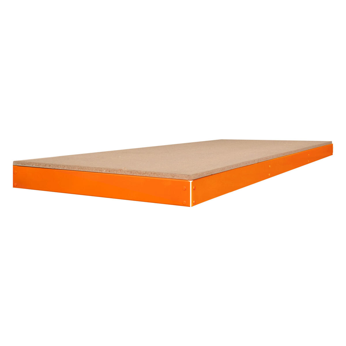 WERKBANK S-Rax Zusätzlicher Regalboden – 180cm x 60cm - Orange, Holzwerkstoff (180/8.5/60cm)