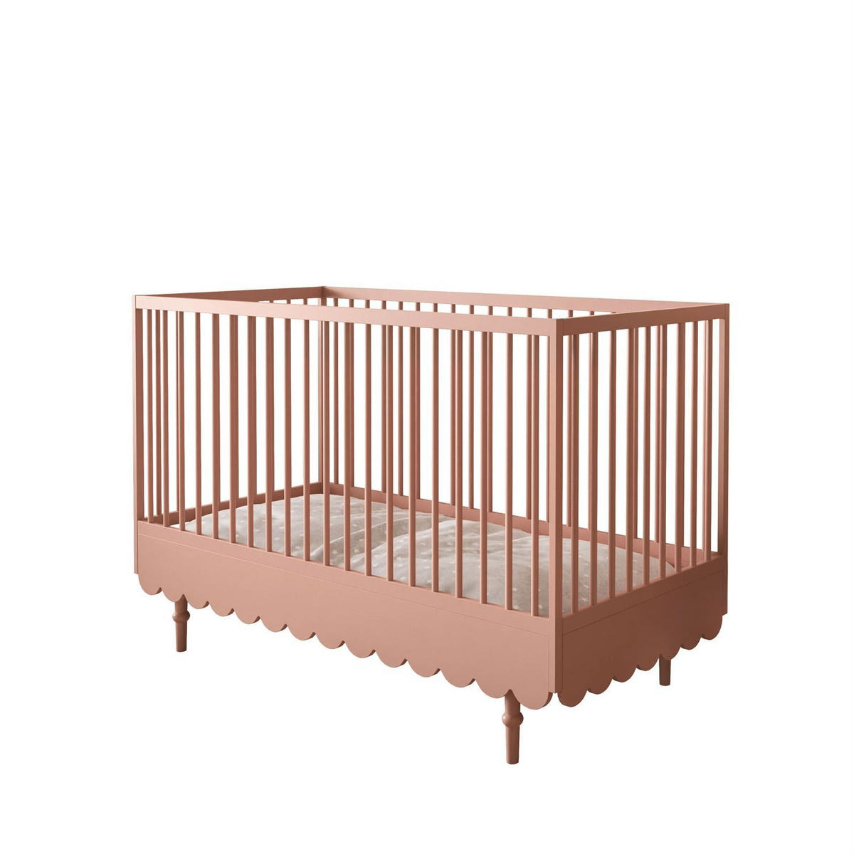 KINDERBETTCHEN BABUSHKA ohne Matratze, Natürlich Rosa - Rosa, Holzwerkstoff