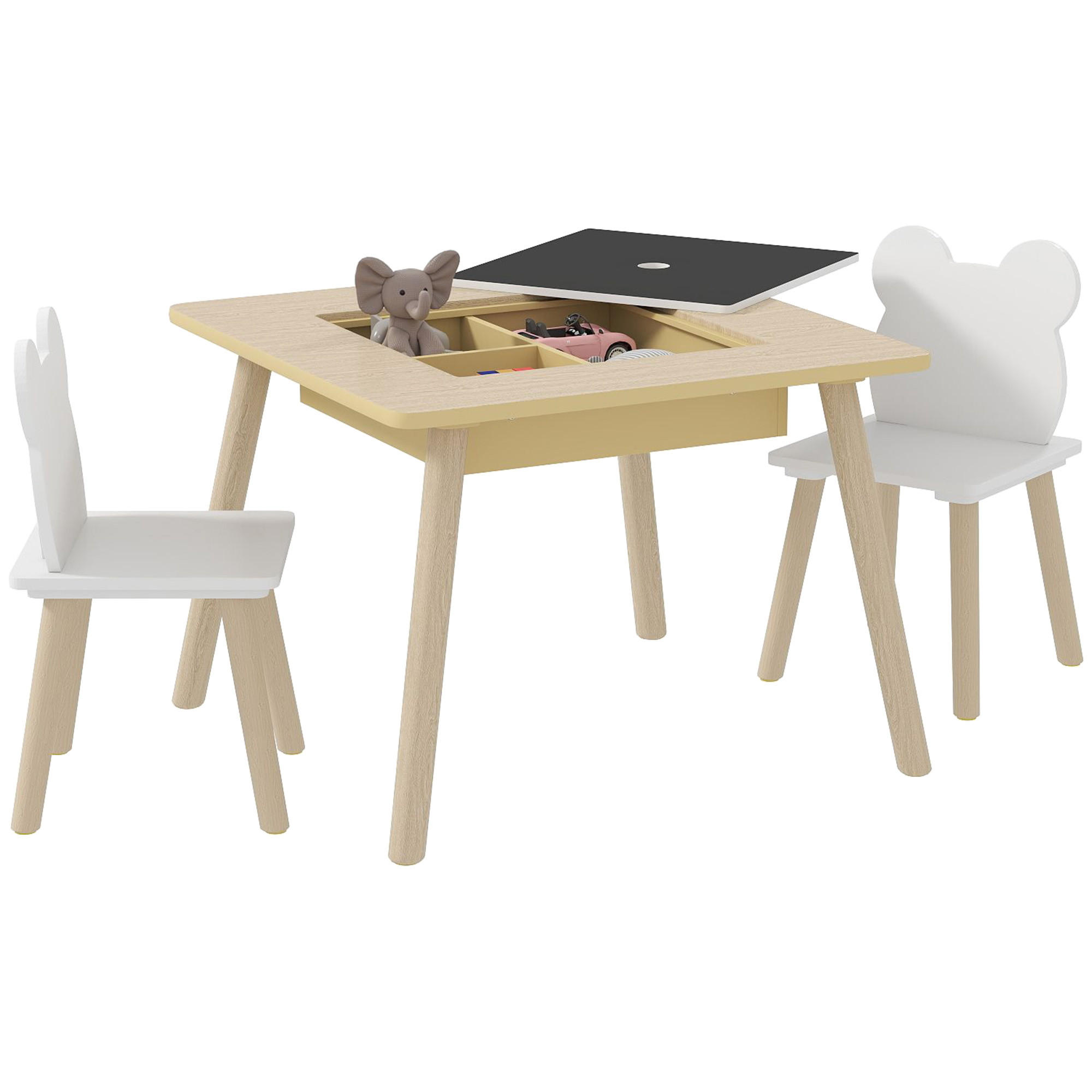 KINDERSITZGRUPPE DE-17518 Naturholz - Naturfarben, Holzwerkstoff (60/44/60cm) - ComfortXL