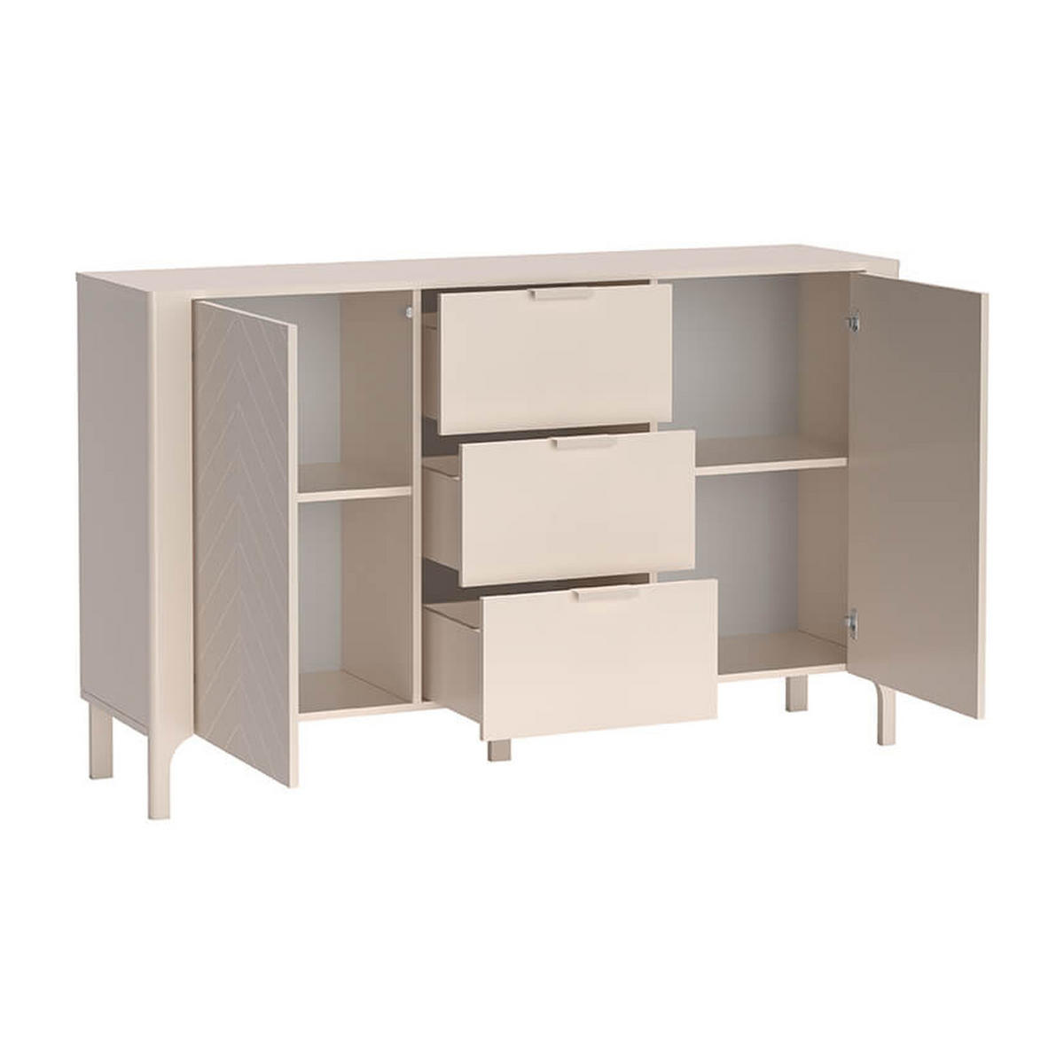 KOMMODE Malumi MM-1 153 x 95 x 40,5 cm Kaschmir - Kaschmir, Holzwerkstoff/Metall (153/95/40.5cm) - Koseto
