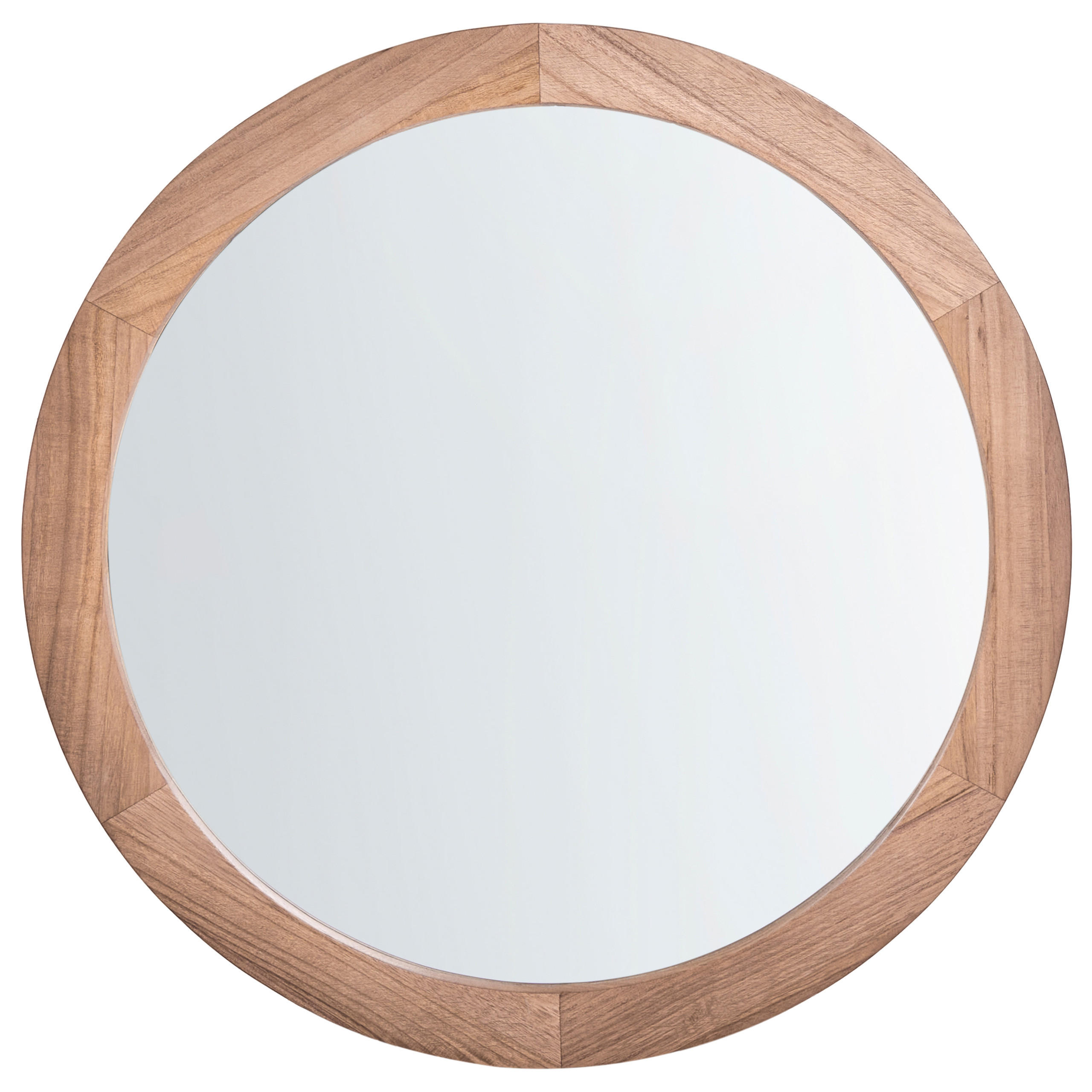 Beliani Wandspiegel Hellbraun, Braun 76x76x2 cm