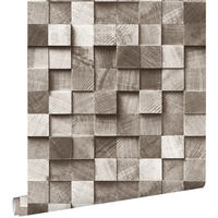 TAPETE 3D Holzoptik 53 cm x 10.05 m - Braun, Papier (53/1000cm) - ESTAhome