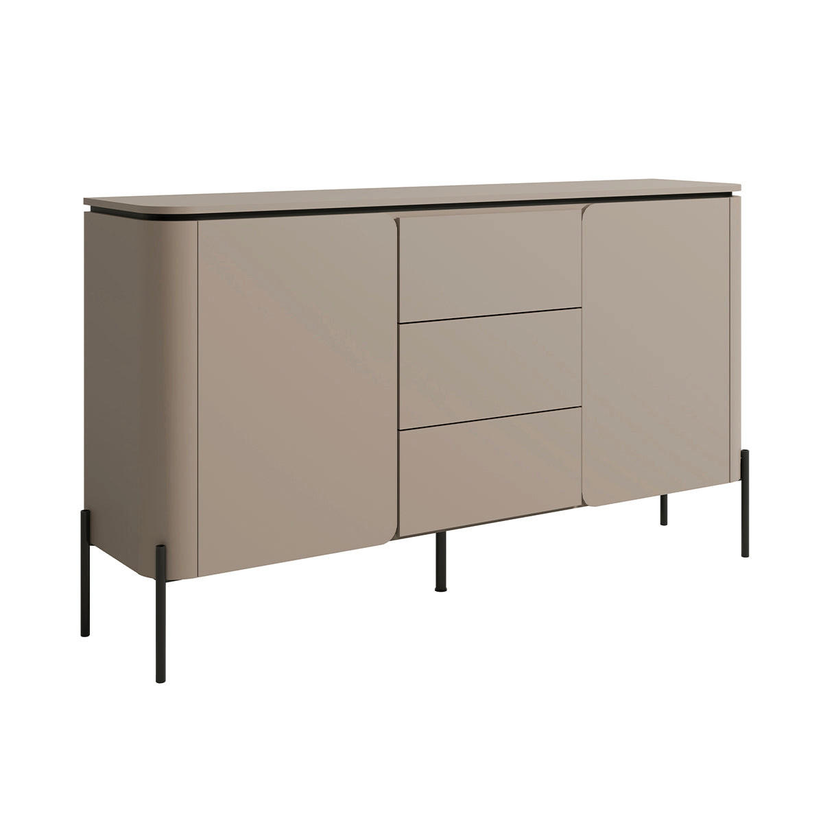 KOMODA Taupe - taupe, kompozitné drevo (162.6/94.3/39.5cm) - Petits-meubles