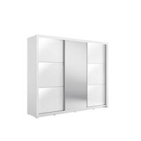 KLEIDERSCHRANK Weiß Hochglanz 252/213/67 - Weiß Hochglanz, Holzwerkstoff (252/213/67cm) - RAUMHIRSCH FURNITURE