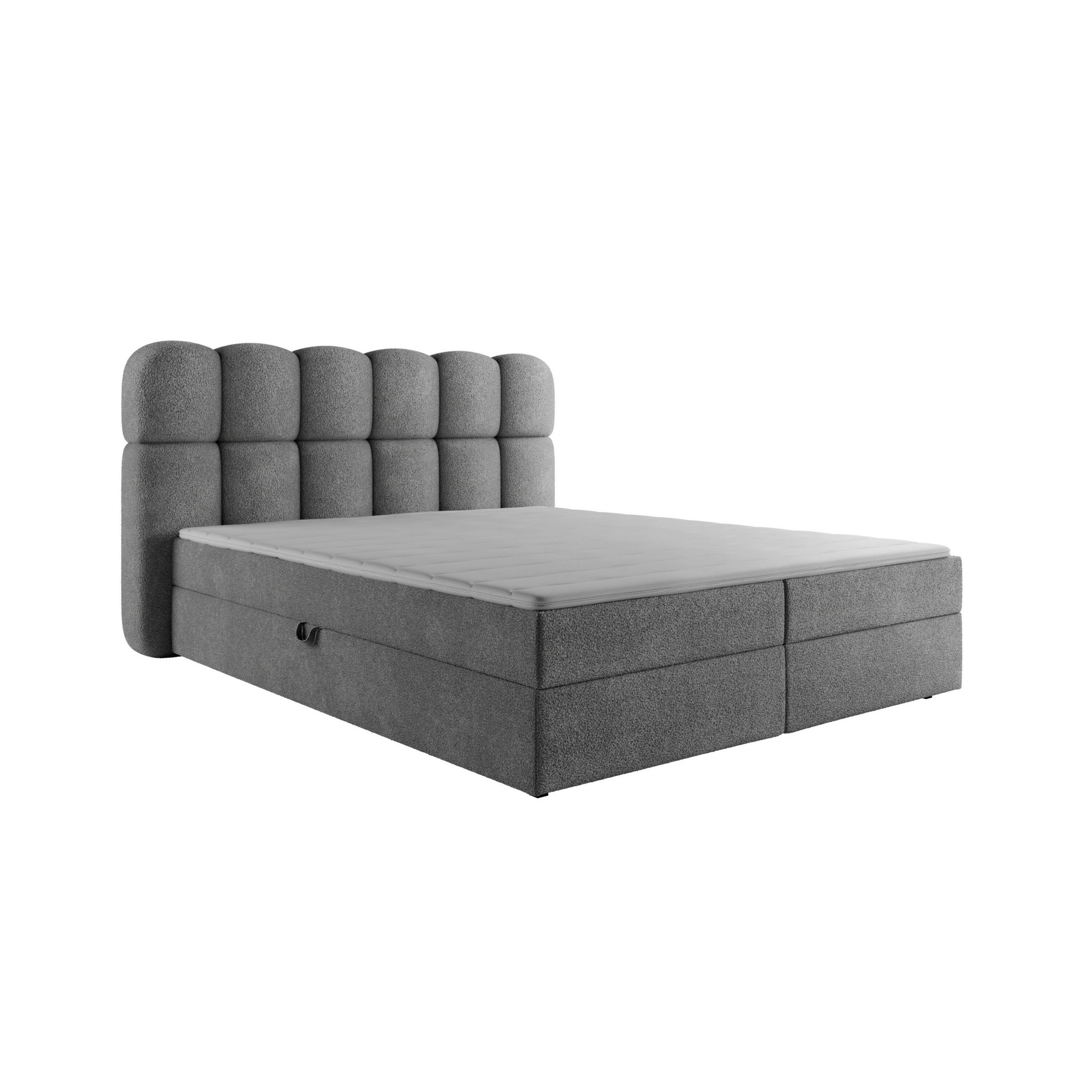 Excellent Home Boxspringbett Grau 180x200 cm