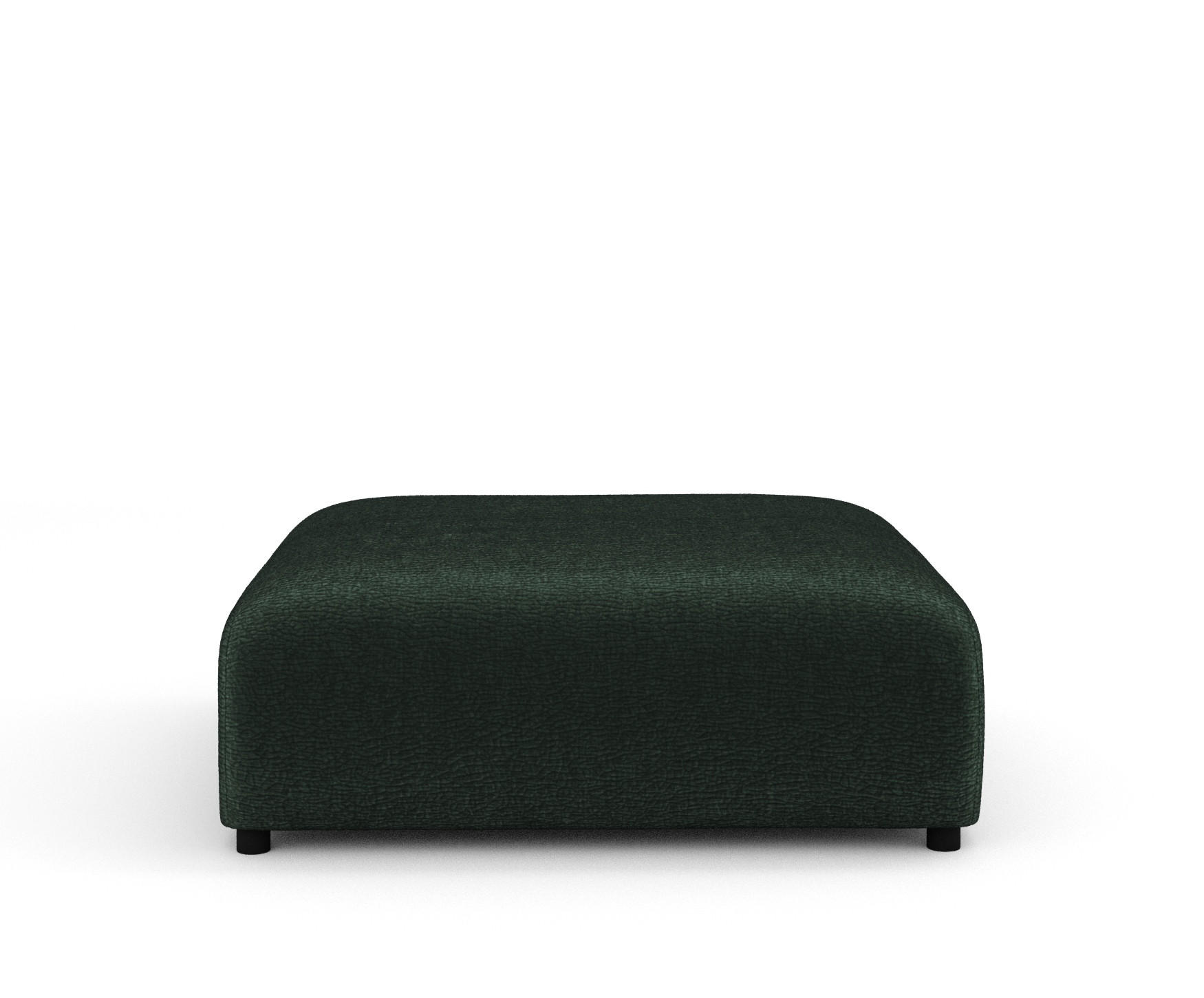 POUF L Zanzibar Grün Chenille - Schwarz/Grün, Holz/Holzwerkstoff (110/37/110cm) - Maison de Reve