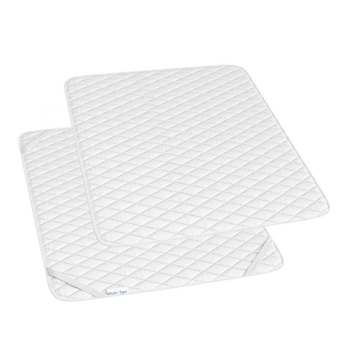MATRATZENSCHONER Weiß 160 x 200 cm Versteppung - Weiß, Textil - VitaliSpa