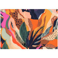 FOTOTAPETE Abstraktion Blätter Bunt 254x184 cm - Multicolor, Textil (254/184cm) - Wallarena