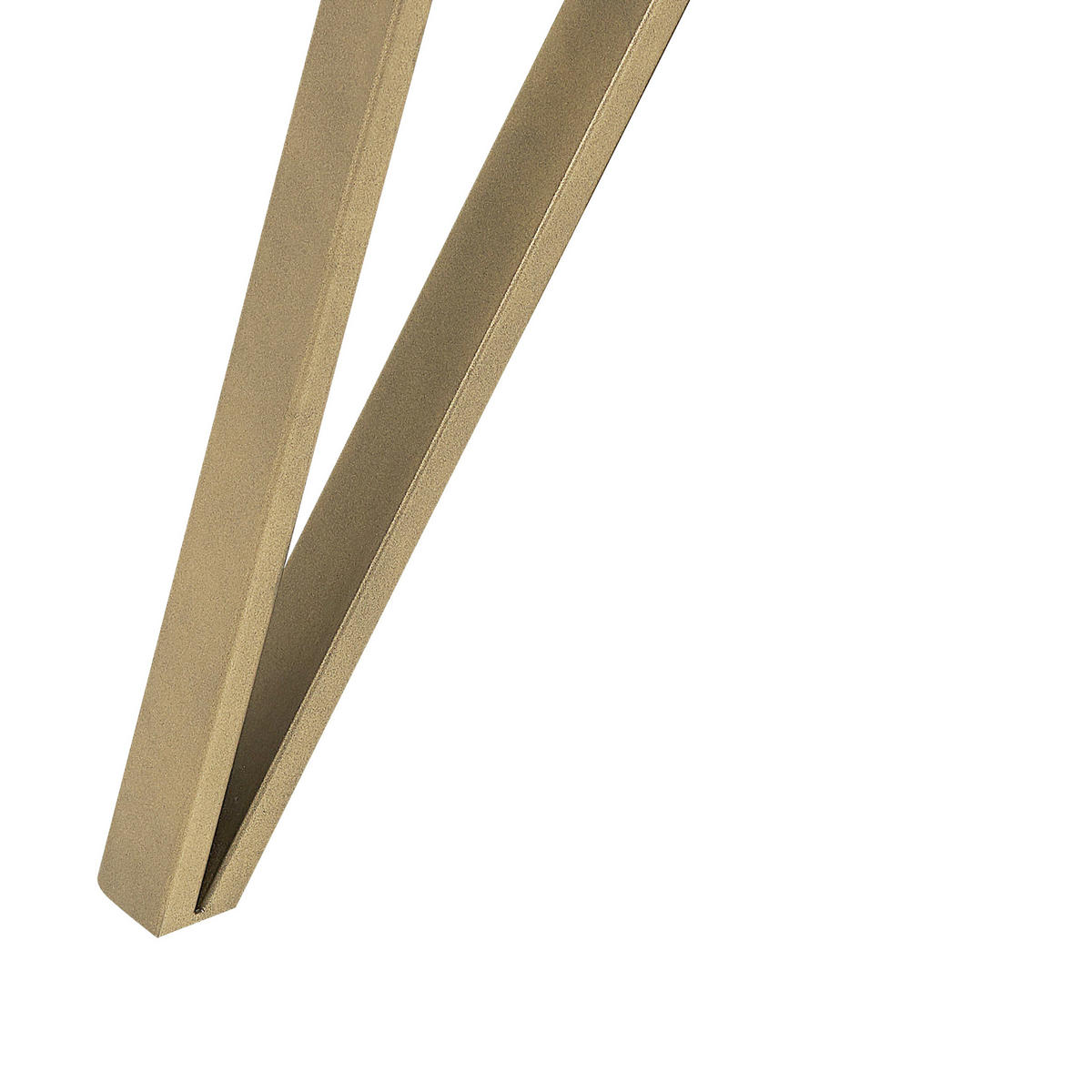 ESSTISCH 150/80/75 cm Weiß, Goldfarben Rechteckig Molden - Weiß, Holzwerkstoff (150/80/75cm) - Beliani