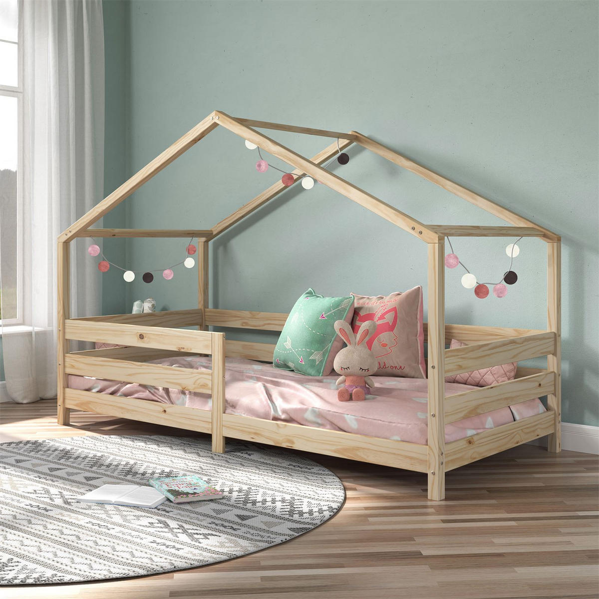 HAUSBETT RENA 90X200 CM - Naturfarben, Holz (96/138/206cm) - IDIMEX