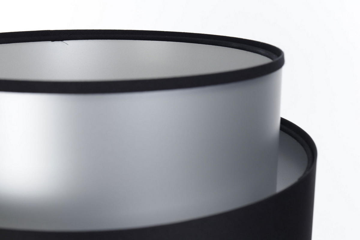 TISCHLAMPE Schwarz 30/45 cm - Silberfarben, Kunststoff (30/0.7/45cm) - ONZENO