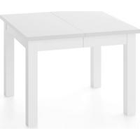ESSTISCH Toren Weiß ausziehbar verlängerbar quadratisch, Weiß 100-300/100/76.5 cm - Weiß, Holz/Holzwerkstoff (100/100/77cm) - WFL GROUP