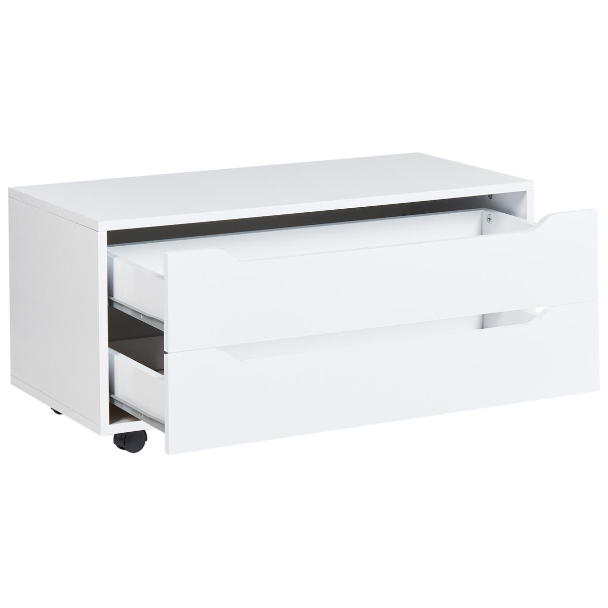 BADEZIMMERSCHRANK 80 cm Weiß Osasco - Weiß, Holzwerkstoff (80/39/39cm) - Beliani