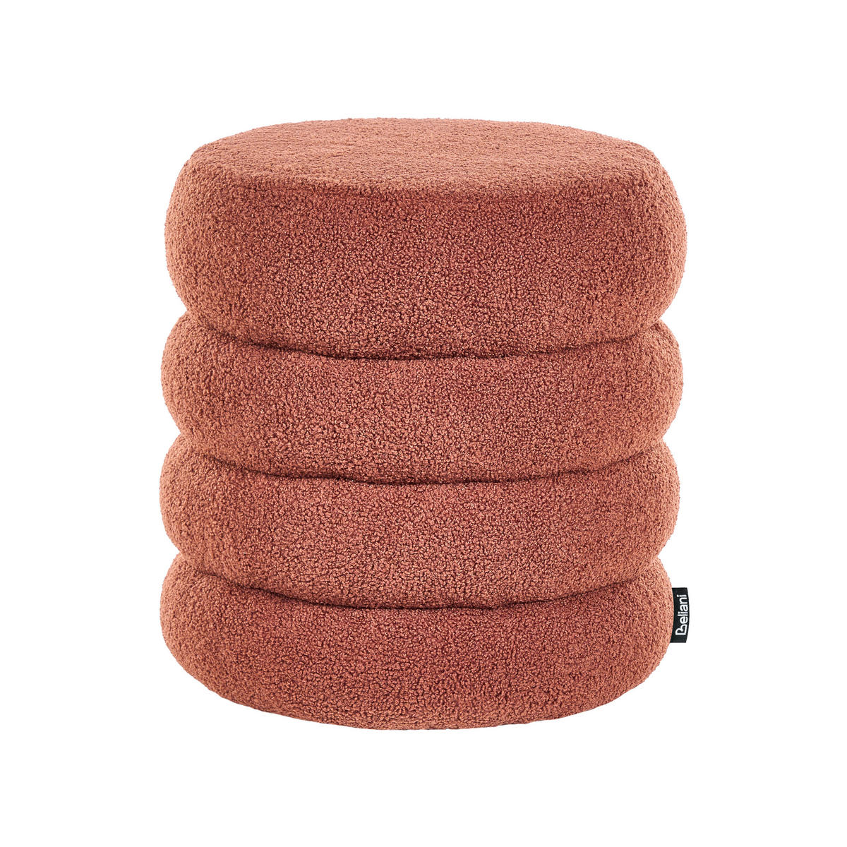 POUF Bouclé Goldbraun Sumpter - Goldfarben, Textil (43/47/43cm) - Beliani