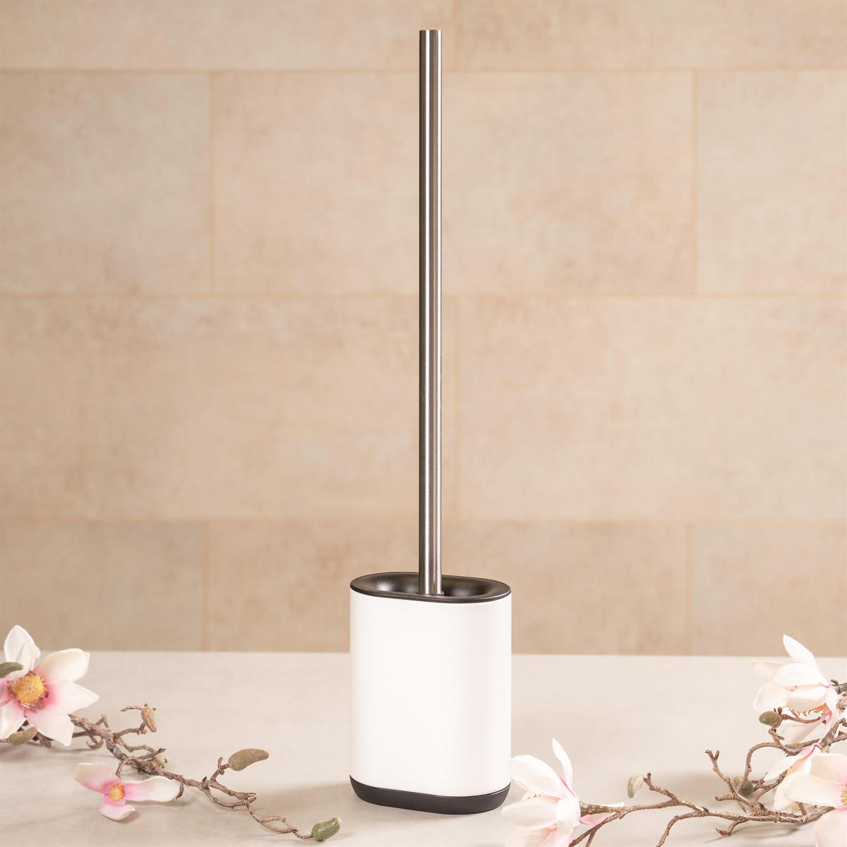 WC-GARNITUR BARBENA, weiß - Weiß, Metall (11/53/4cm) - bremermann