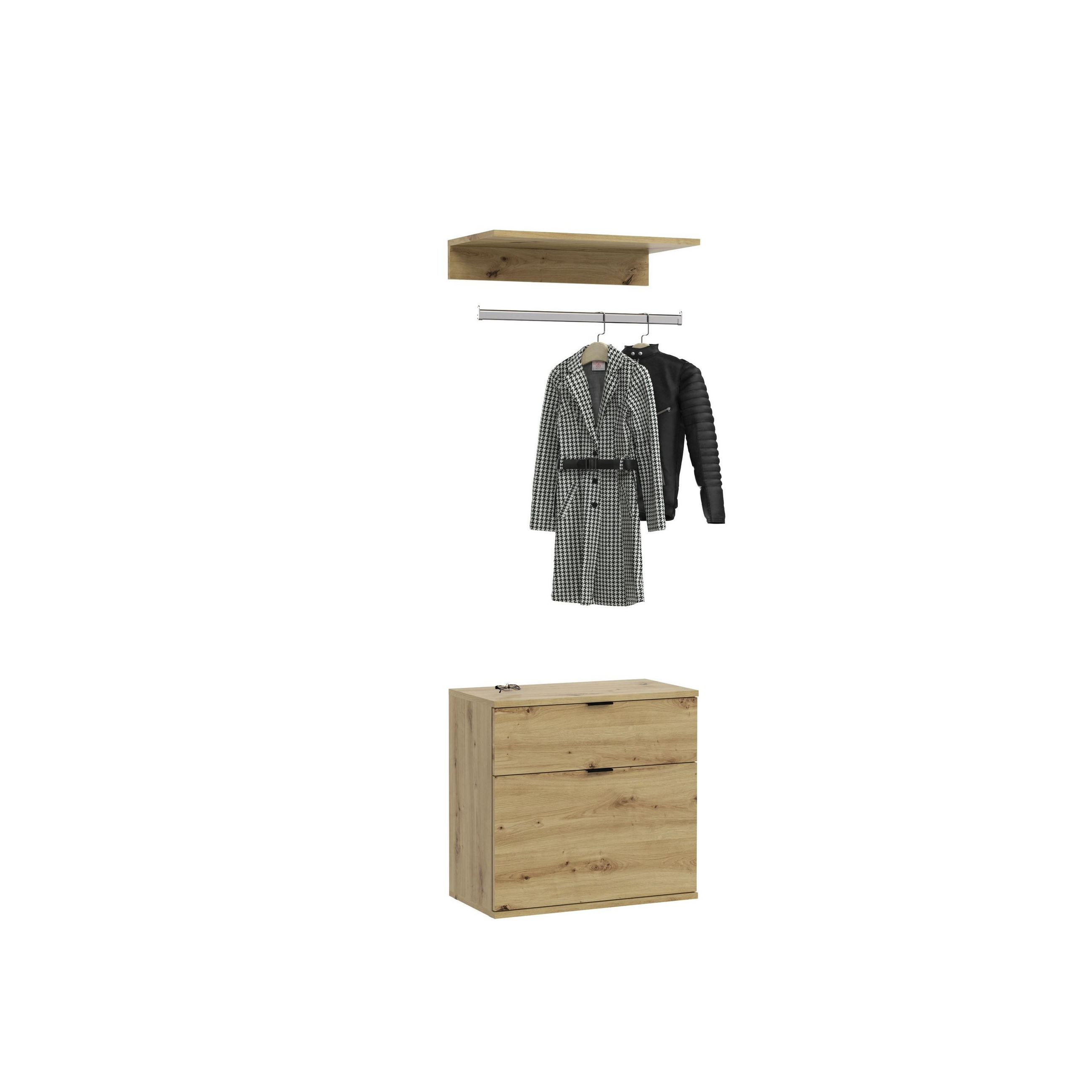 Homes & Jones Kommode Eiche Artisan 60x61x34 cm