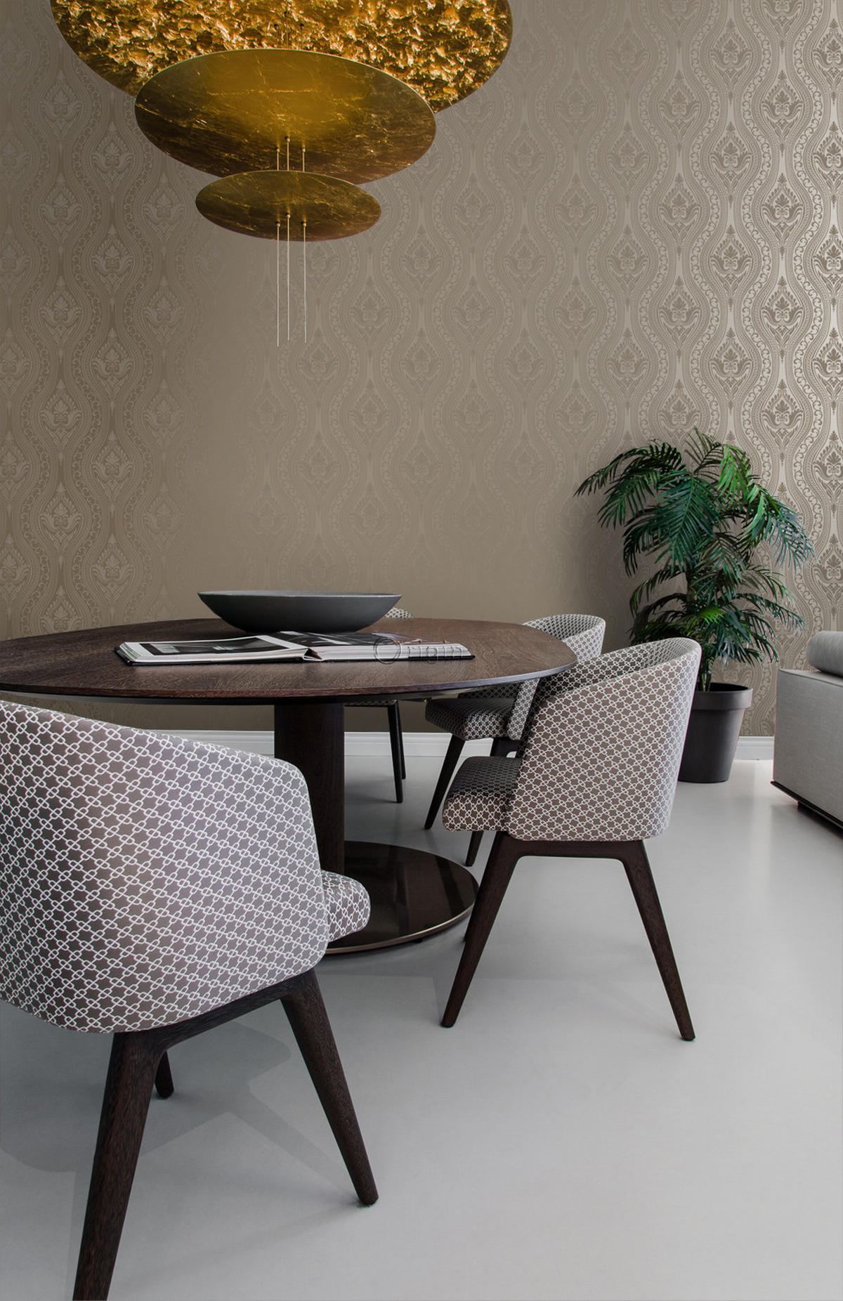 TAPETE Ornamente 53 cm x 10.05 m - Gelb, Papier (53/1000cm) - Origin Wallcoverings