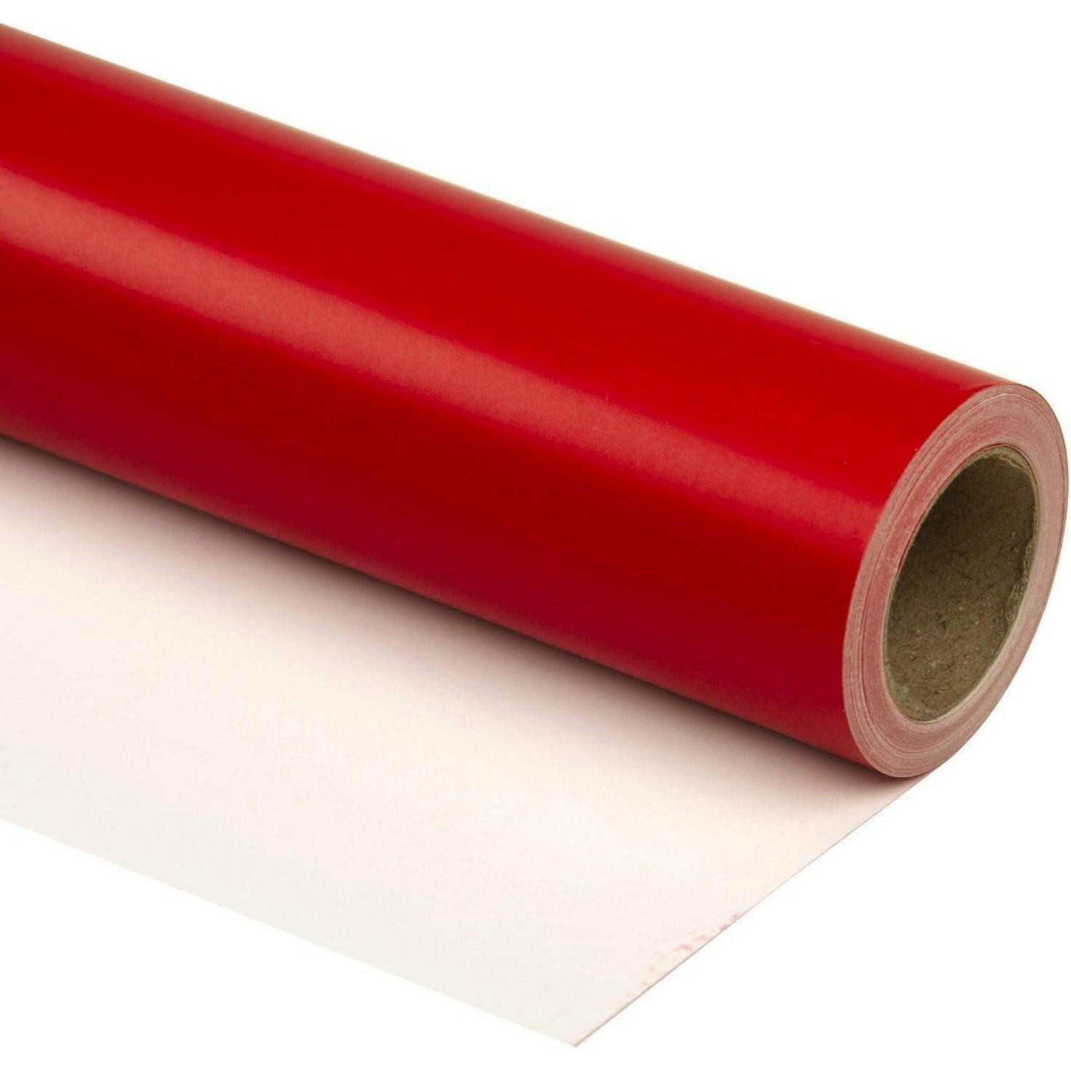 GESCHENKPAPIERROLLE Rot 44,5 cm x 10 m - Rot, Papier (44.5/44.5/44.5cm)