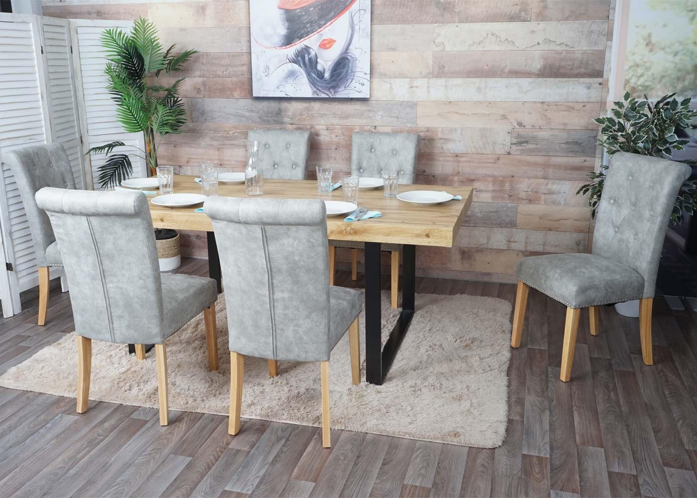 ESSZIMMERSTUHL FIELD Hellgrau 2er-Set - Hellgrau, Textil (47/98/62cm) - MCW