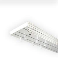 VORHANGSCHIENE SH, 3-läufig, Schiene weiß, Blende 5 cm weiß-esche, 360 cm - Eschefarben, Kunststoff (4.7/1.7/360cm) - SN Deco