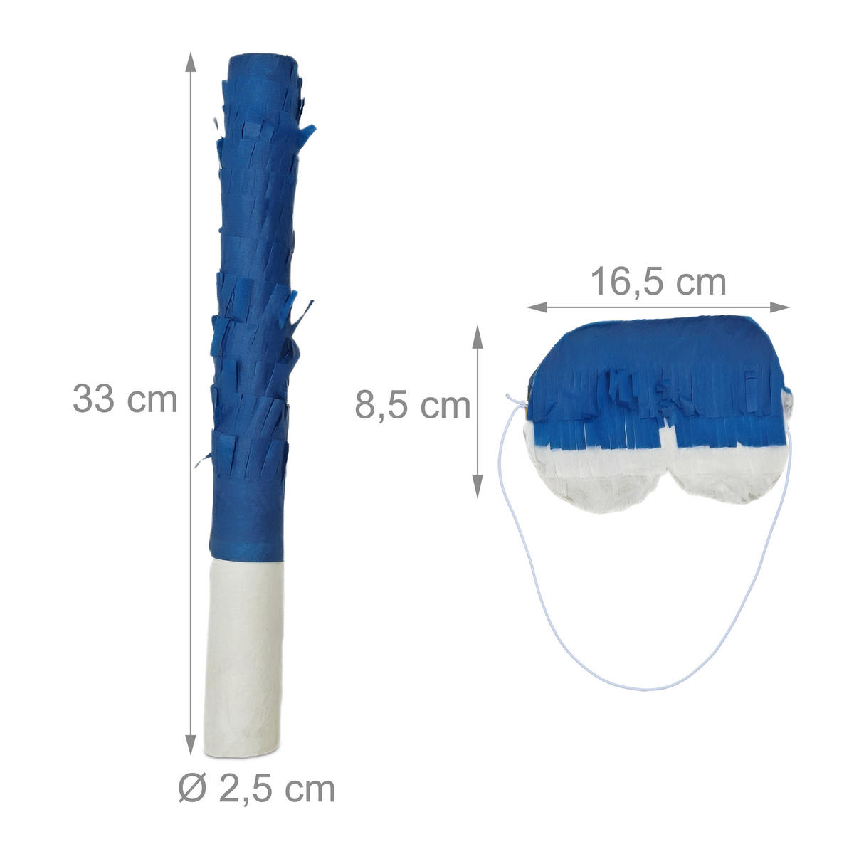 PINATA - Multicolor, Papier/Wellpappe (30/40/9cm) - Relaxdays