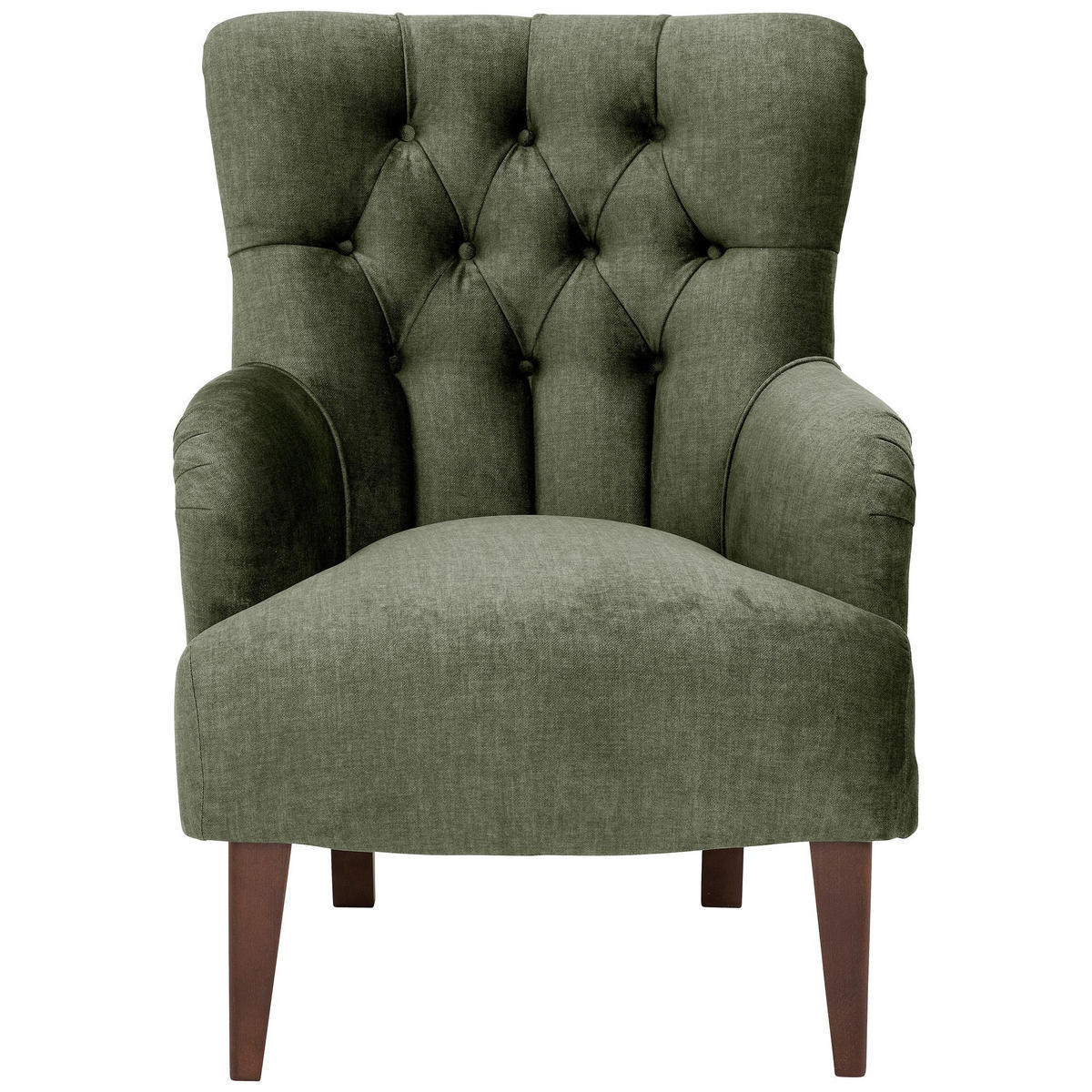 POLSTERSESSEL Kaiya Samtvelours dunkelgrün - Dunkelgrün, Kunststoff (71/97/82cm) - 58aufmkessel