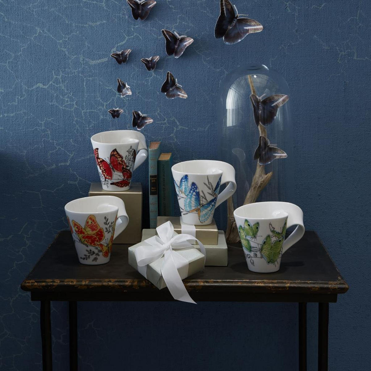 BECHER MIT HENKEL NewWave Caffè weiß-grün 300 ml - Weiß/Grün, Keramik (0.3L) - Villeroy & Boch