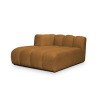 SOFAELEMENT Links Chenille Stoff Gelb - Currygelb/Schwarz, Holzwerkstoff/Kunststoff (179/70/113cm) - Makamii