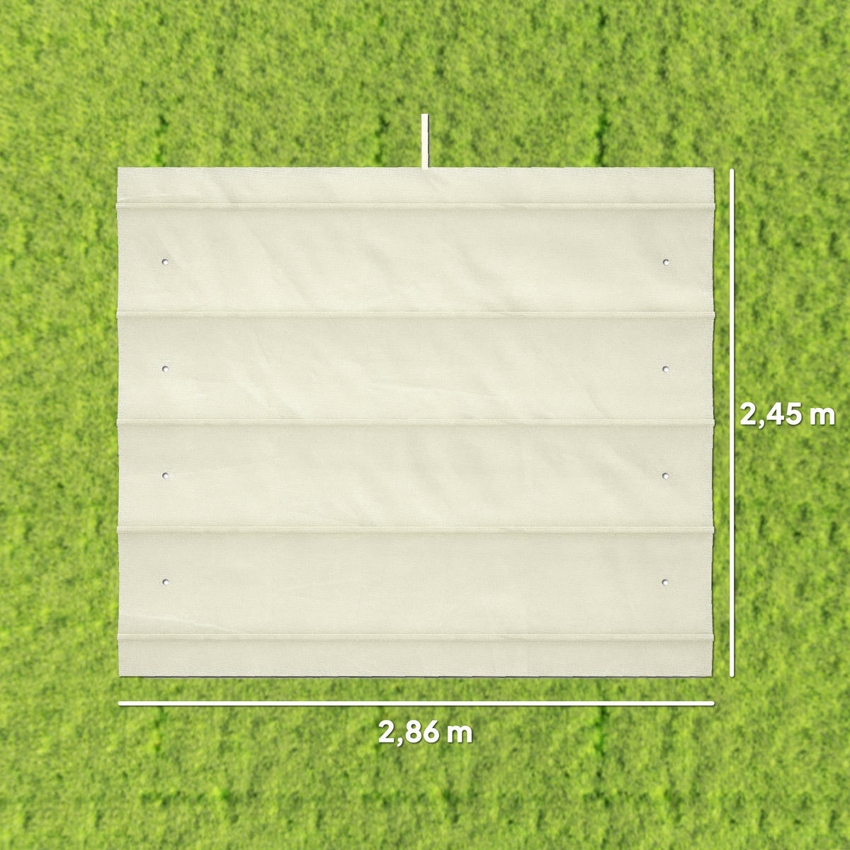 ERSATZDACH Polyester Cremeweiß - Creme, Kunststoff (245/23/286cm) - Outsunny