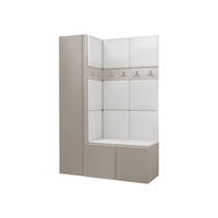 GARDEROBEN-SET Orion IX - Kaschmir/Weiß, Holzwerkstoff/Kunststoff (124/186/46cm) - MIRJAN24